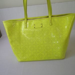 Kate spade neon yellow tote bag